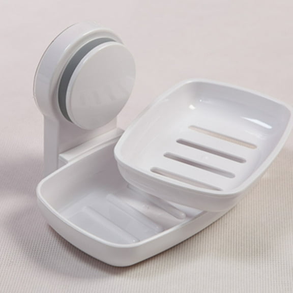 LEORX Soap Dish Holder White 1Set 5.3x4.1x3.3in