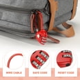 thumbnail image 3 of Uxcell Cable Combination Steel Rope Lock for Gym Bikes Cabinets and More Red 4.3", 3 of 7