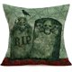 thumbnail image 1 of Juego de 4 fundas de almohada Vintage Halloween Throw Crimson Eve decoración al aire libre fundas de almohada algodón lino rústico Tombstone Skull Spider Crow Bat Throw Pillow ZefeiWu 8390613854179, 1 of 1