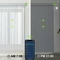 thumbnail image 6 of Yoolax Motorized Vertical Blinds Remote Voice Control Vertical Blind Smart Automatic Window Track Slats Set for Patio Sliding Glass Doors(Blackout Pure White,54"W x 63"H), 6 of 7