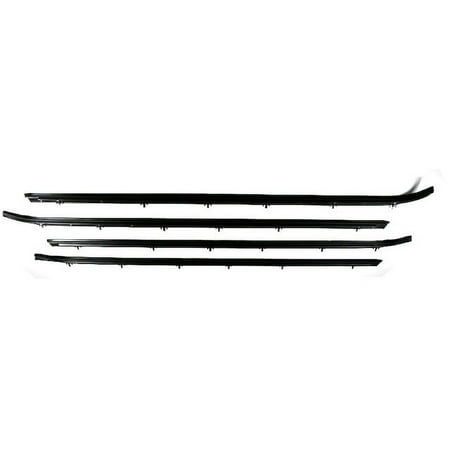 Door Window Belt Weatherstrip - 4 Piece - Compatible with 1989 - 1992 Ford Ranger 1990 1991