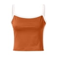 thumbnail image 6 of Rhuody Women'S Tank Tops Crewneck Spaghetti Strap Basic Summer Neck Sleeveless Shirts Workout Tank Tops Trend Clothing 3Xl Orange, 6 of 7