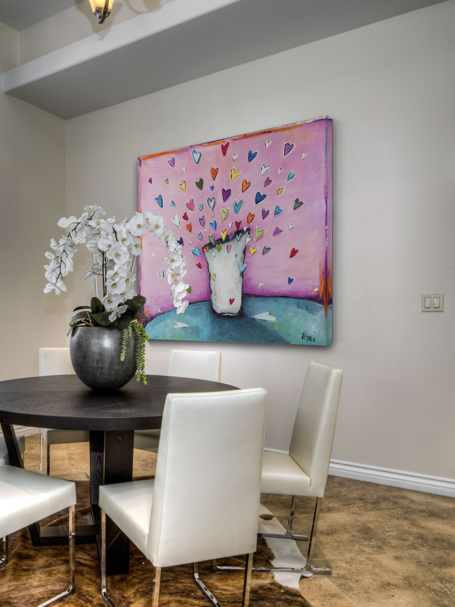 Marmont Hill "Filled to the Brim With Love" by Tori Campisi Painting Print on Canvas