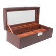 thumbnail image 3 of Cuero 5 Ranuras Brazalete Joyas Reloj Caja de regalo Estuche Organizador de café Hugo Cajas de reloj, 3 of 8