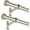 Brushed Nickel, variant on 2-Pack Curtain Rod for Windows 72-144",Adjustable Window Curtain Rods with Premium Aluminum End Cap Finials and Full Surround Brackets,7/8"(0.073Feet) Diameter,Warm Gold Drapery Rods for Curtains