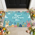 thumbnail image 2 of Colorful Egg Bunny Flower Easter Doormat, Home Decor Rug Door Mat Floor Mat for Indoor Outdoor (16x24 in), 2 of 6