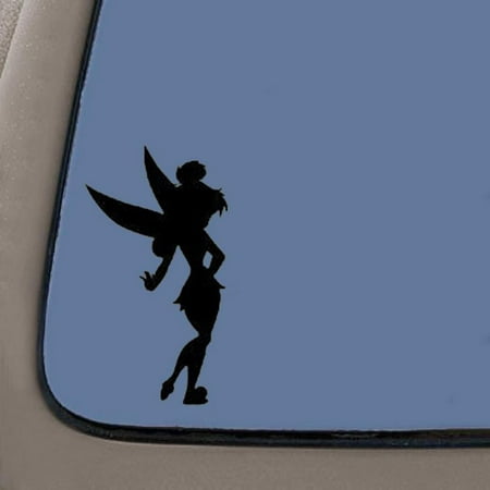 Sillohette Tinkerbell Cartoons Car Window Wall Laptop Decal Sticker | Black Vinyl Decal | 5-Inches Tall | Car Truck Van SUV Laptop Macbook Wall Decals