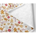 thumbnail image 4 of Christmas Gingerbread Man Soft Flannel Throw Blanket, Cute Red Xmas Candy Cane Glove Fleece Bed Blanket Vertical Soft Warm Blanket All Season Sofa/Couch/Chair for Child Adults, 4 of 6