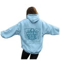 thumbnail image 6 of UngA Graphic Hoodie for Women 2025 Cute Preppy Sweatshirt Long Sleeve Drawstring Pullover Tops With Pockets Sky Blue,3XL, 6 of 7