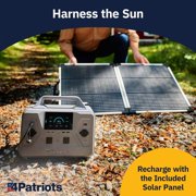 4Patriots Patriot Power Generator 1200 Silent, Fume-Free Solar Generator for Reliable Backup Power