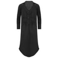 thumbnail image 3 of TiaoBug Mens Halloween Medieval Tailcoat Jacket Long Sleeve Steampunk Frock Coat Black S, 3 of 5