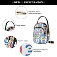 thumbnail image 4 of FORMRS Crossbody Bag for Women Quilted Travel Shoulder Cell Phone Purse with Chain Strap Handbag, Blue Retro Pattern, 4 of 7