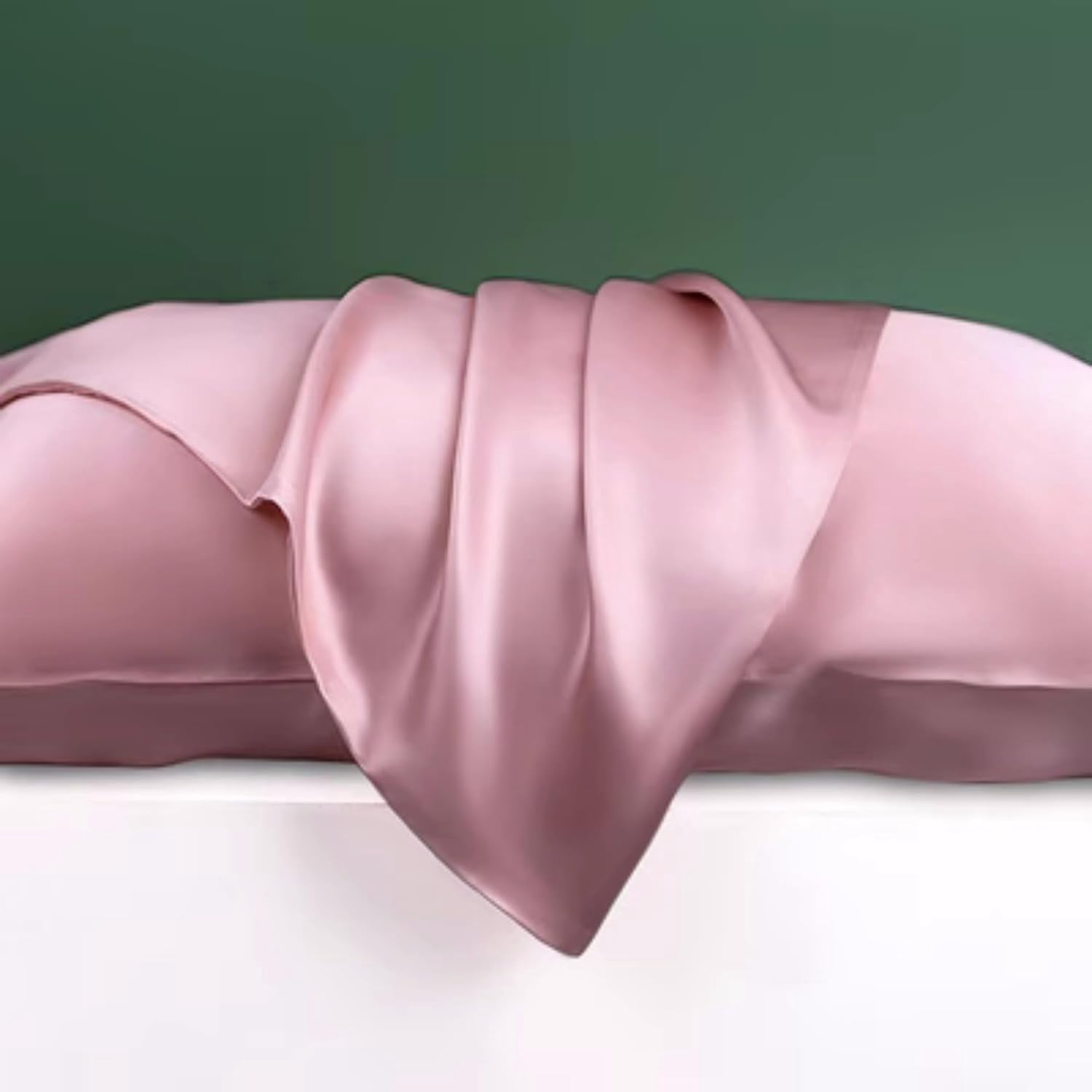 100% Mulberry Silk Pillowcase with Zipper Made in USA, Real 22 Momme Silk Pillow Cases Queen for Hair and Skin, NOT Satin Pillowcase, Anti Acne, Anti Aging, 1 Pc 20"x30"
