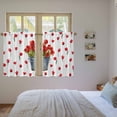 thumbnail image 3 of Red Tulip Flowers Kitchen Curtain for Berdoom Living Room Cafe 45 Inch Length, Spring Floral Vintage Drum Rustic Tiers Curtains Light Filtering Drapes Rod Pocket Window Treatment 2 Panels 52"Wx45"L, 3 of 8
