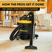 Vacmaster 12 Gallon 6.0 HP 143 CFM Plastic Wet Dry Vacuum and Blower, Black