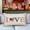 thumbnail image 5 of 4th of July Decorations Outdoor Pillow Cover 12x20, Patriotic Throw Pillows Covers Fourth of July Pillow Covers for Home Pillow Cases Farmhouse Decorative Pillow Covers for Sofa Bedroom Couch, 5 of 6
