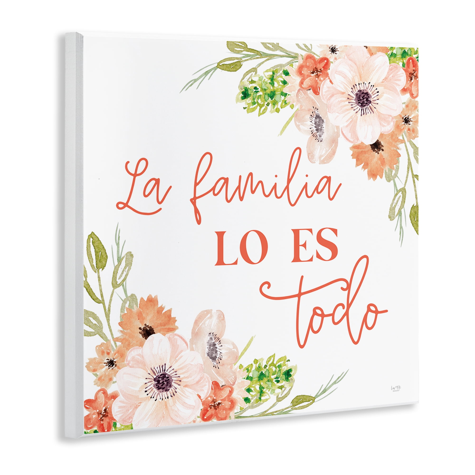 Stupell Industries Spanish Family Is Everything Plants & Flowers Painting Unframed Art Print Wall Art, 12 x 12