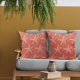 thumbnail image 3 of Coral Starfish Pillow Covers 18X18 Inch Coastal Beach Nautical Couch Pillow Cases Summer Ocean Cotton Linen Throw Pillows Set of 2 Home Decor for Living Room Bedroom Cushion Outdoor, 3 of 6