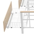 thumbnail image 2 of Iron Bed Frame, Double Bed Frame, Wooden Bed Frame, Bed with Drawer Storage, Platform Bed Frame with Headboard and Footboard, Mattress Base with Steel Slat Support, No Box Spring, Full, White, 2 of 8