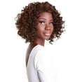thumbnail image 4 of LUXLUXE Idia Curly 13 Inch Long 4X4 Hand-Tied Lace, Brown with Golden Highlights, 4 of 9