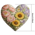 thumbnail image 3 of SLYNSHome Heart Pillow Flower Printed Soft Heart Shaped Pillow Decorative Throw Pillows for Bed Couch Chair Sofa Throw Pillow Cushion, 3 of 9