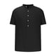 thumbnail image 1 of Camisas de Manga Larga para Hombres Casual Botón de Color Sólido Abajo, Blusa de Cuello Turndown, Moda de Algodón de Poliéster, 1 of 3