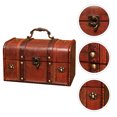 thumbnail image 4 of Wooden Vintage Storage Box Desktop Organizer Sundries Container for Home Office, 4 of 6
