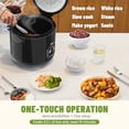 thumbnail image 5 of Moosum Rice Cooker Maker 10-Cup(Uncooked) with Steamer, Ceramic coating, BPA Free, Large capacity, Black, 5 of 6