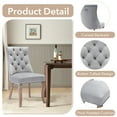 thumbnail image 6 of Foredo Elegant Velvet Dining Chairs Set of 2, Upholstered Dining Chairs with Button Tufted Back and Solid Wood Legs, Side Chairs for Dining Room Living Room, Light Gray, 6 of 7