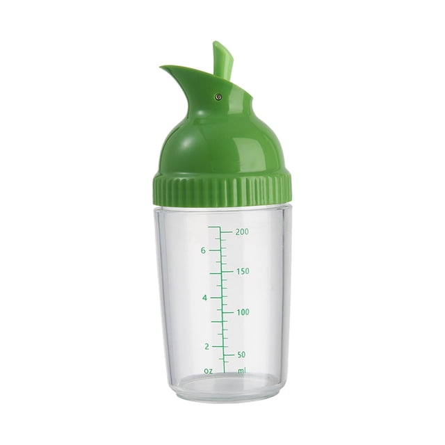 Coctelera para de Ensalada, Recipiente para Condimentos Líquidos, Duradero, Transparente, Fácil de Verter, Dispensador de Vinagrera, Botella D Verde