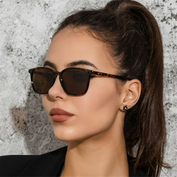 High Quality Retro UV400 Shades Sunglasses for Women Retro Sunglasses Men Square Sun Glasses C02 LEOPARD