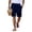 Navy-N1, variant on Mens 5" Linen Shorts Drawstring Elastic Waist Shorts Casual Lightweight Summer Beach Linen Shorts Flat Front Cotton Linen Daily Wear Outfit with Pockets,Black 3XL