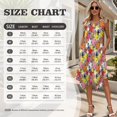 thumbnail image 3 of HELLHERO Colorful Graffiti Star Pattern Summer Sleeveless Dress, Round Neck Sleeveless Sundress Pleated Side Pockets Asymmetric Hem Midi Dress for Party Vacation, 3 of 8