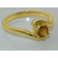 thumbnail image 4 of LBG British Made 18k Yellow Gold Natural Citrine Womens Anniversary Ring - 33 size options - Size 6, 4 of 5
