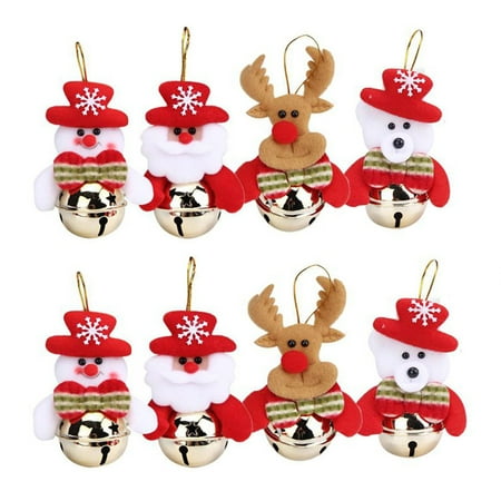 - 8PC Christmas Home Furnishing Decoration Tree Ornaments Small Bell Gifts