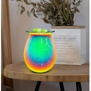 "Happyline" 3D Fireworks Wax Melt Candle Warmer Fragrance Warming Burner Lamp Home Office Bedroom Spa Meditation Dorm Decor Gifts for Thanksgiving