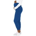thumbnail image 3 of Med Couture Maternity Jogger Pants Scrub Bottoms with 4 Pockets, Knit Waist Panel, Ultra Soft and 360° Stretch Plus Size - MC8729, 3XL, Royal, 3 of 4