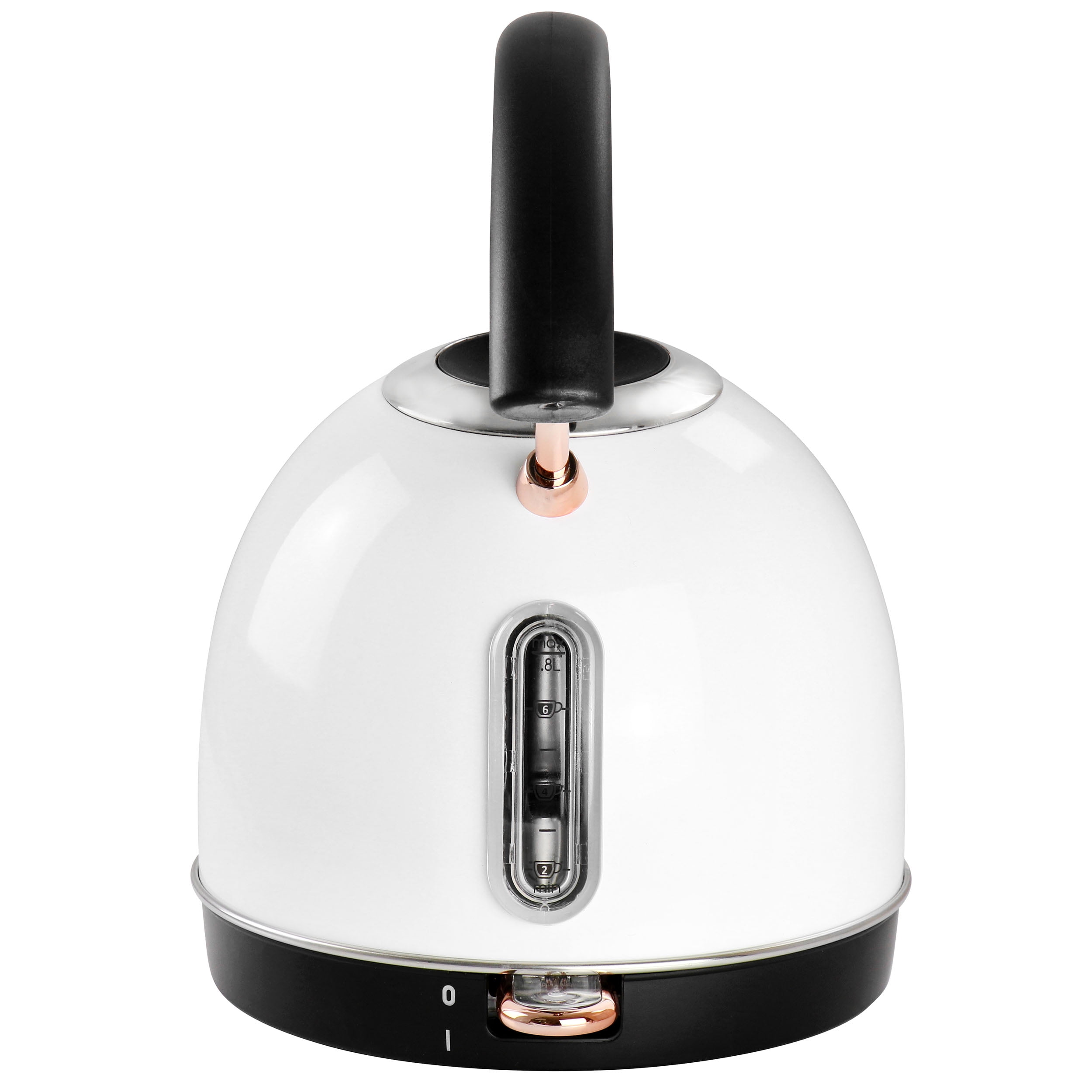 MegaChef 1.8 Liter Half Circle Electric Tea Kettle in White
