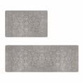 thumbnail image 3 of Kitchen Mat Set of 2 Non Slip Waterproof Kitchen Rugs, Washable Low Profile Floor Mats 17"x28" + 17"x48", Oriental Medallion Soft Mats for Sink, Laundry Room & Entryway, 3 of 6