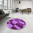 thumbnail image 4 of Ahgly Tapis Rectangulaire Lavable en Machine Intérieur Transitionnel Heliotrope Violet, 7 Pieds x 9 Pieds, 4 of 7