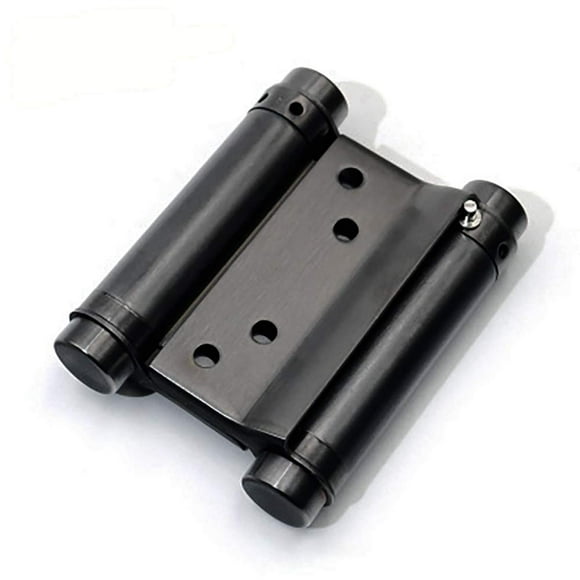 Pair of 3'' Stainless Steel Matte Black Double Action Spring Door Hinge for Saloon Cafe Door Shop