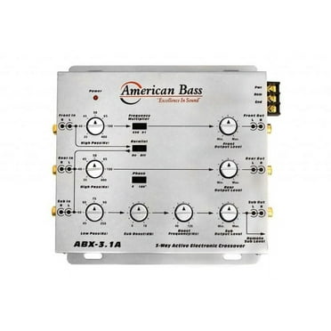 3 Way Electronic Crossover with Remote Level Control American Bass ABX-3.1A