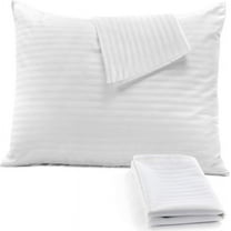 The Great American Store Queen Pillow Cases Stripe White - 10 Pack - Envelope Closure - Soft Brushed Microfiber Fabric - Shrinkage and Fade Resistant Pillow Cases Queen Size 20 X 30 Inches
