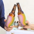 thumbnail image 2 of 2 Pcs Sleeves Beer Cooler Bags Insulated Collapsible Can Sleeves Colored Curved Color Blocks Can Cooler Sleeve for Bulk for Soda, 2 of 3