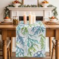 thumbnail image 2 of Blue Green Coral Table Runner, Aqua Abstract Coastal Sea Tropical Washable Cotton Linen Table Runners 72 Inches Long, Dresser Scarf Runner for Dining/Coffee/Kitchen/TV Stands/Cabinets 13''x72'', 2 of 8
