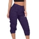 thumbnail image 1 of Gibobby pantalones yoga Pantalones cargo para mujer Pantalones cargo con bolsillo Pantalones de jogging de cintura alta Pantalones de verano de color sólido Pantalones de ocio (Morado, XL), 1 of 5