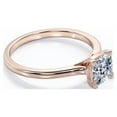 thumbnail image 4 of JeenMata 1 Carat Cushion cut Moissanite Solitaire Engagement Ring in 10k Rose Gold, 4 of 8