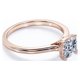 thumbnail image 4 of JeenMata Anillo de Compromiso Solitario de Moissanita de Talla Cojín de 1 Quilate en Oro Rosa de 10 K, 4 of 6