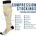 thumbnail image 4 of 1 Pairs Eucalyptus Leaves Compression Socks for Women Men Knee High Stocking for Running, Athletic, Medical Gift, 4 of 7