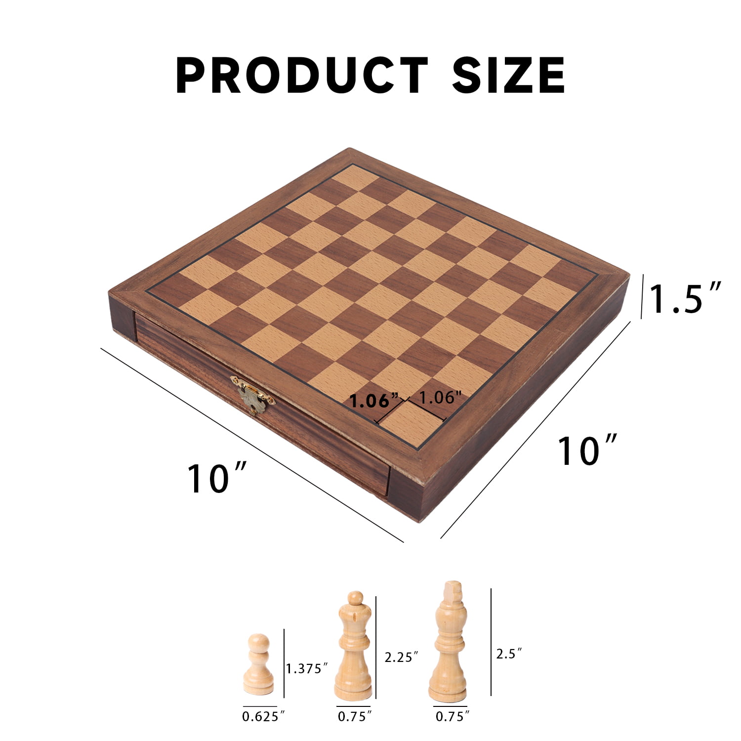 WE Games Magnetic Folding Chess Set - 10 inches - Travel Size - Wood  Expressions, Inc. 